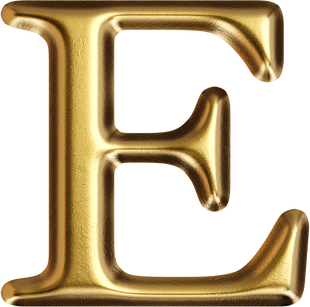 Gold Letter E