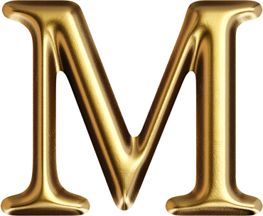 Gold Letter M